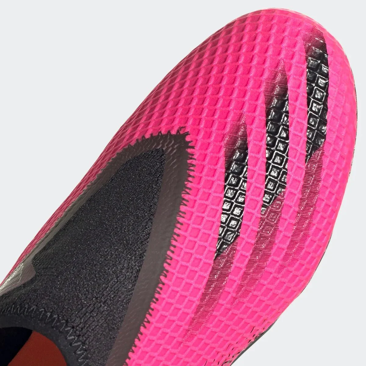 Adidas Junior X Ghosted .3 Laceless FG - Pink-Black-Orange - Image 7