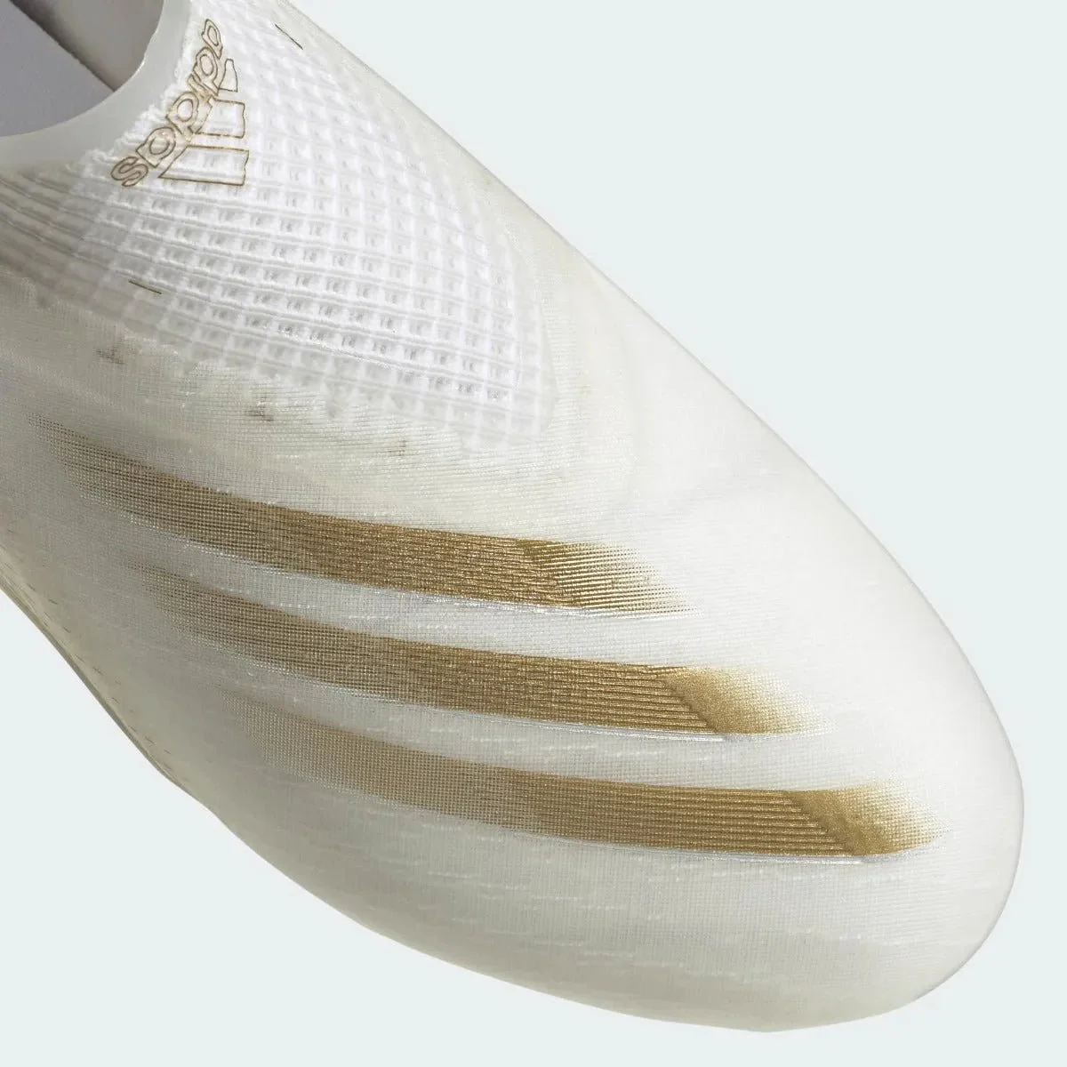 Adidas Junior X Ghosted+ FG - White-Black-Gold - Image 6