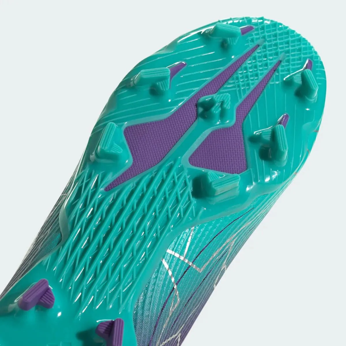 adidas Junior X Speedflow .3 FG - Purple-Silver-Mint - Image 8
