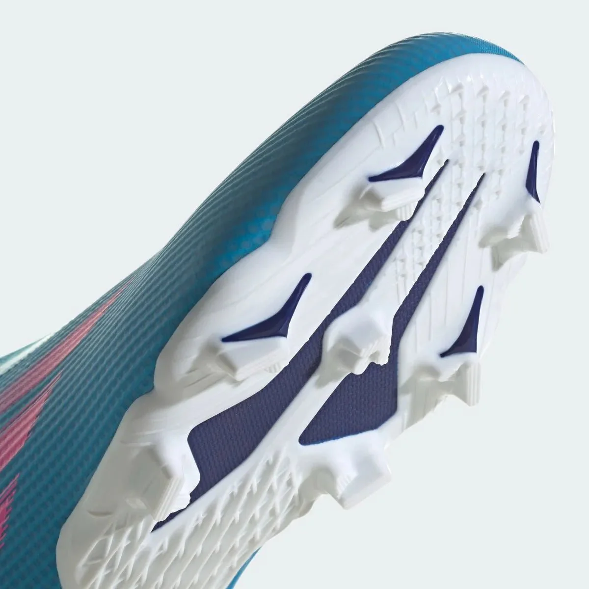 Adidas Junior X Speedflow .3 Laceless FG - Sky Rush-Shock Pink - Image 8