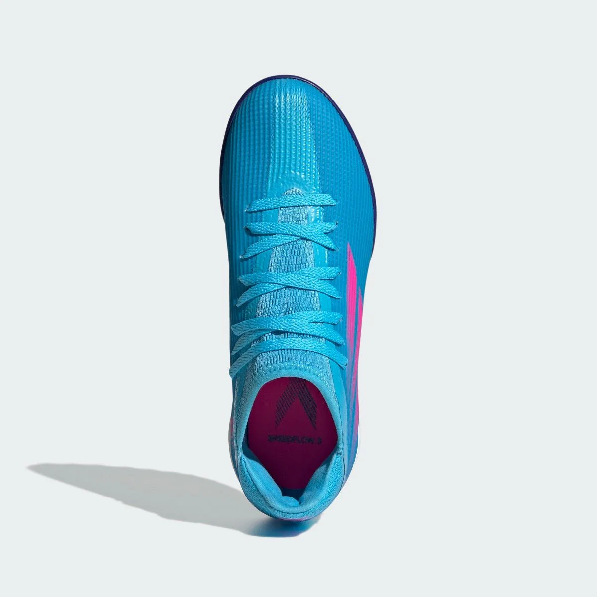 adidas Junior X Speedflow .3 Turf - Sky Rush-Shock Pink - Image 5