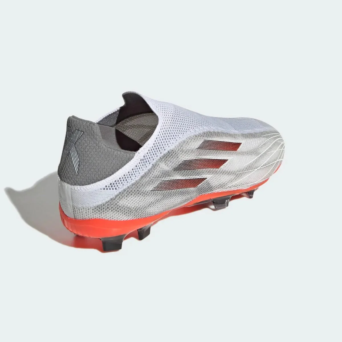 Adidas Junior X Speedflow + FG - White-Iron Metallic - Image 4