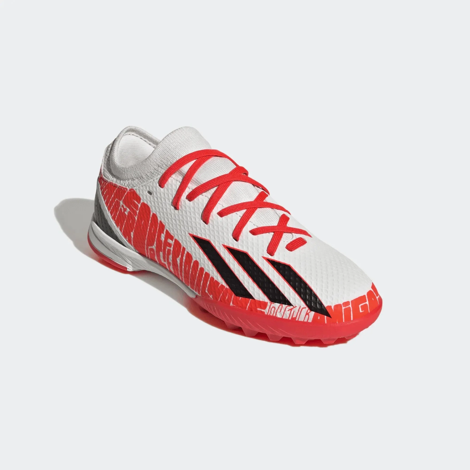 adidas Junior X SpeedPortal Messi .3 Turf - White-Black-Solar Red - Image 3