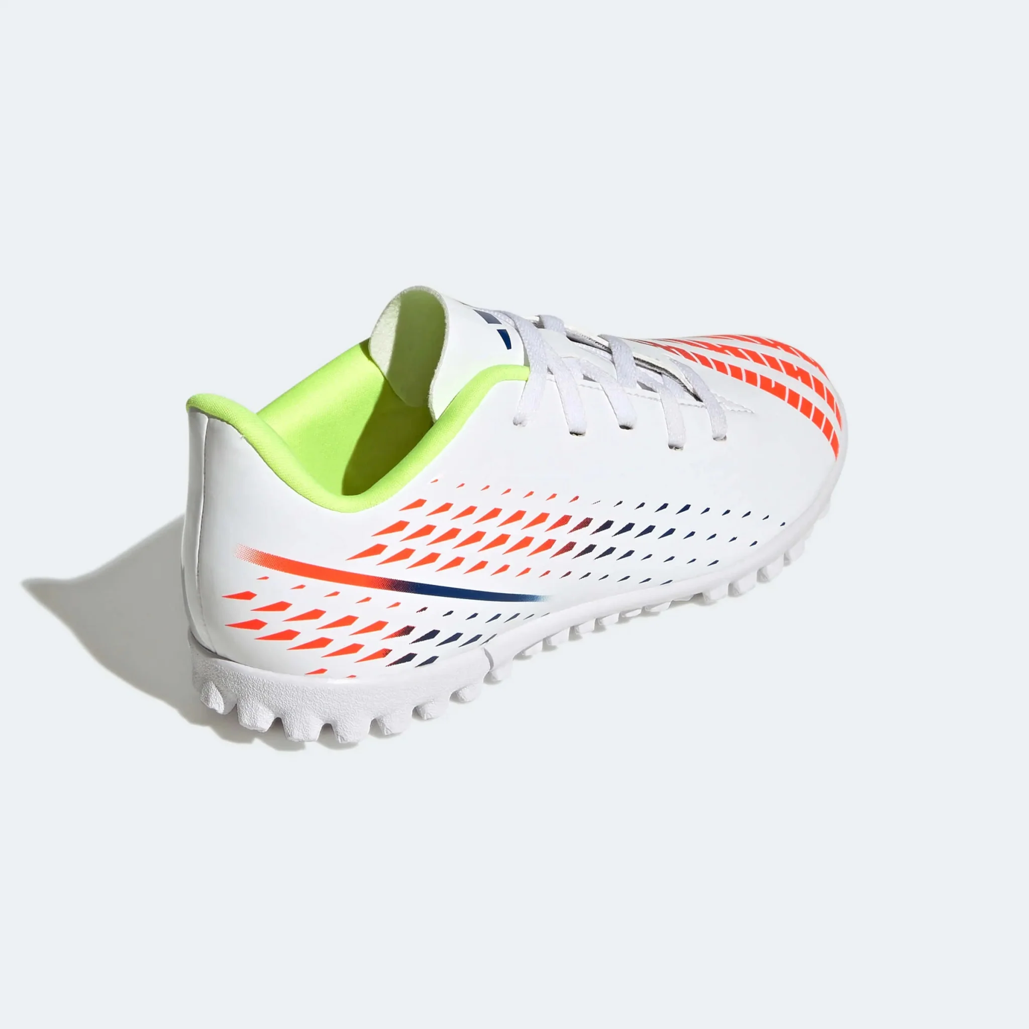 adidas Kids Predator Edge.4 Turf J - White-Yellow-Blue - Image 4