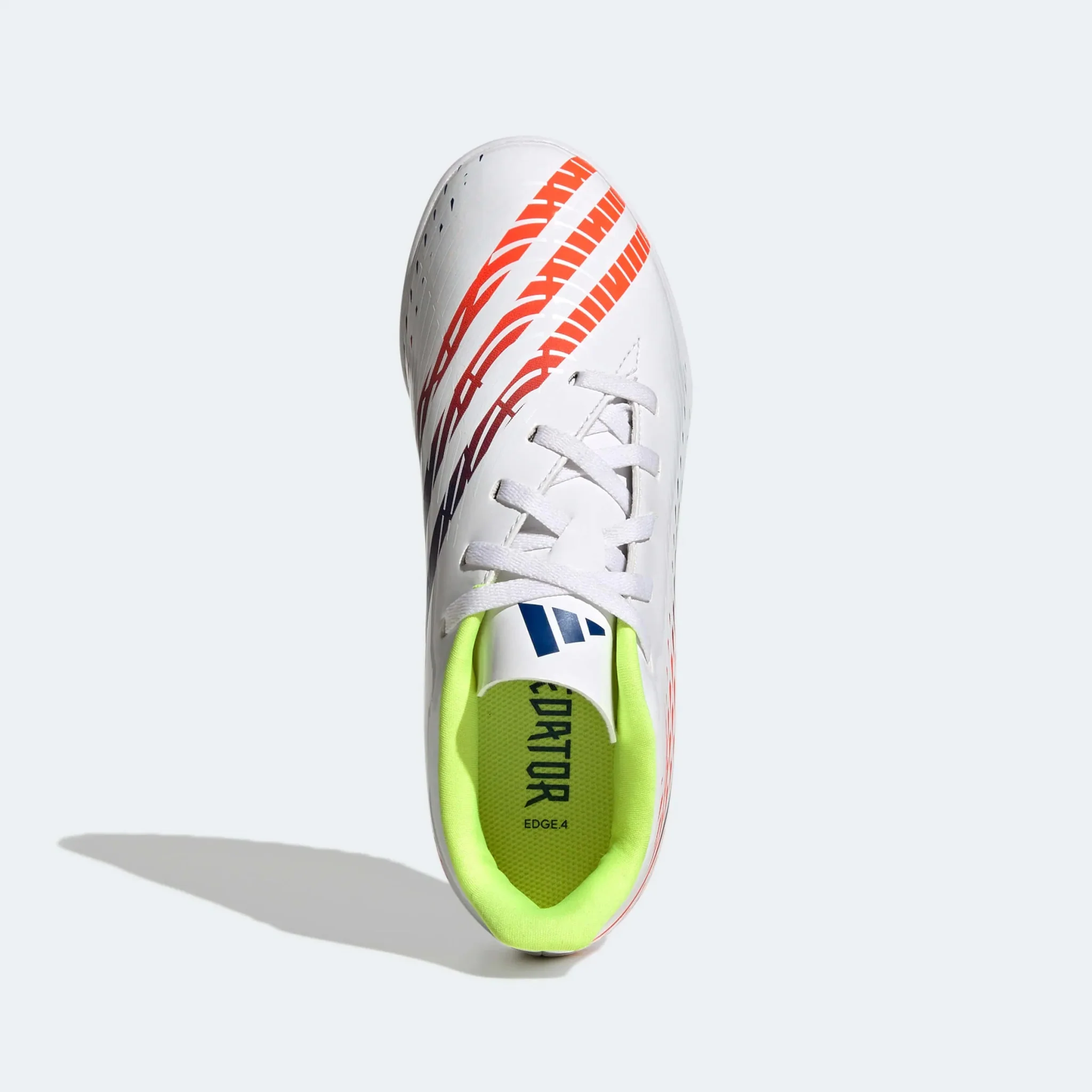 adidas Kids Predator Edge.4 Turf J - White-Yellow-Blue - Image 5
