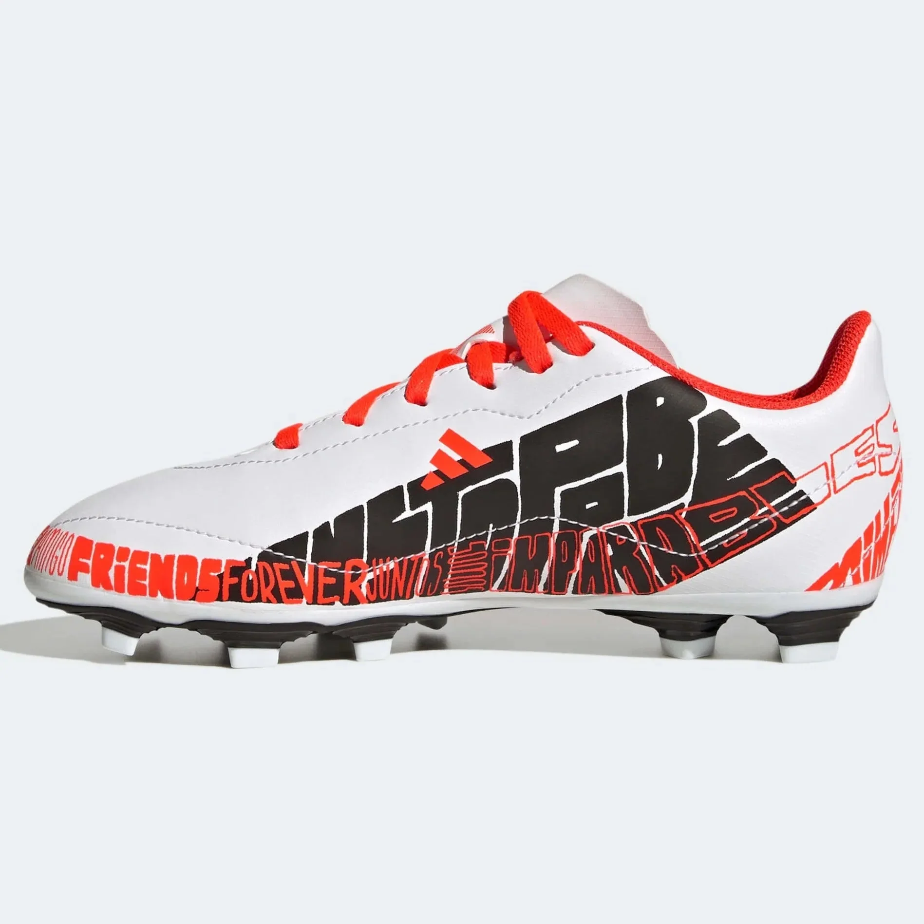 adidas Kids X SpeedPortal Messi .4 FG - White-Black-Solar Red - Image 2