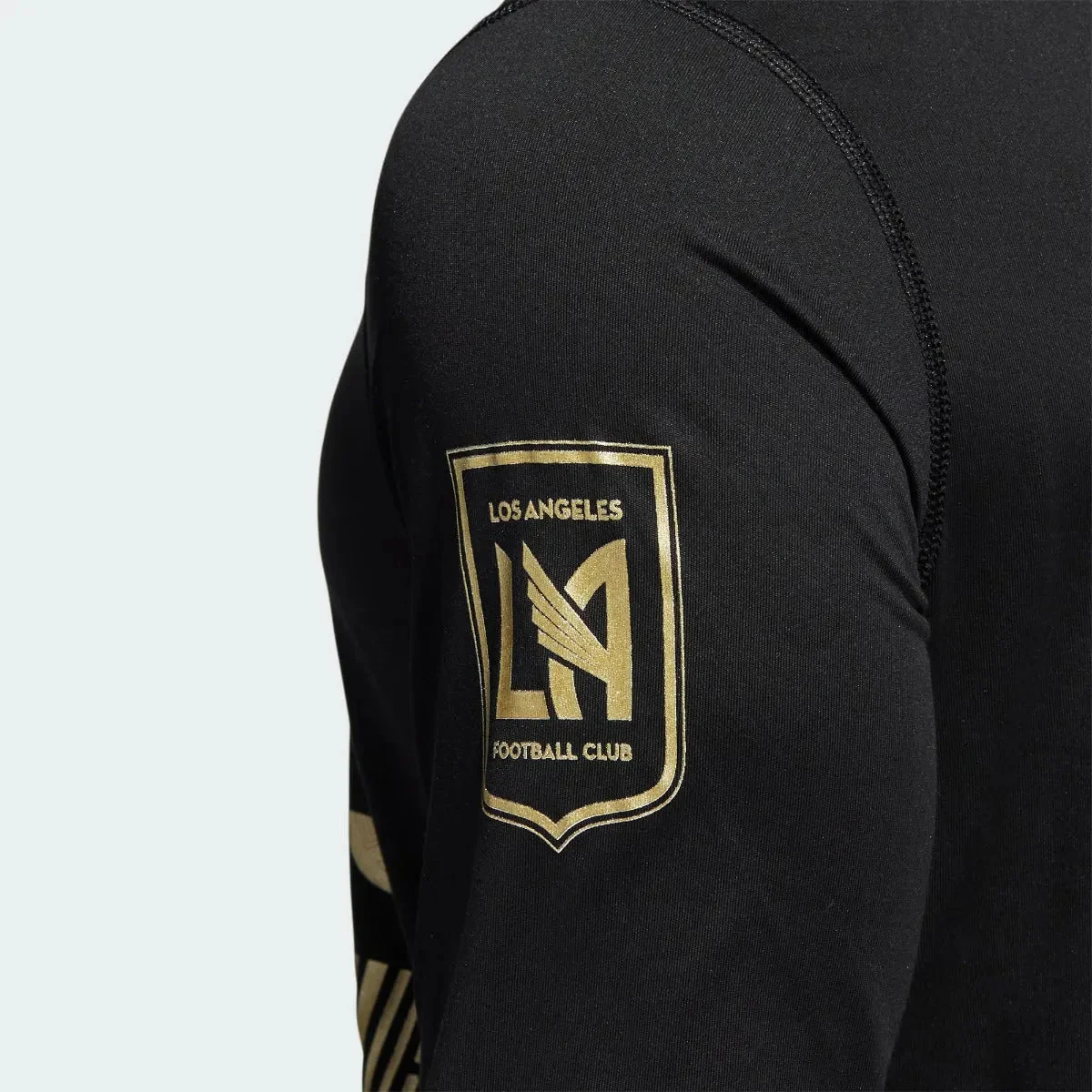 adidas LAFC 2022 Creator Long Sleeve Tee - Black-Gold - Image 5