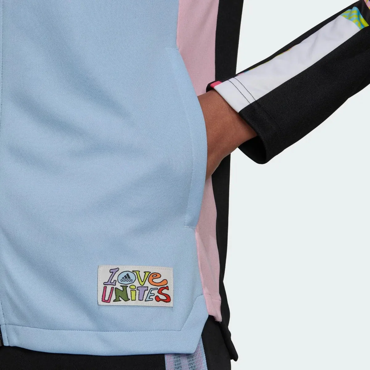 Adidas Love Unites Women Tiro Track Jacket - Black-Pink-Light Blue - Image 6