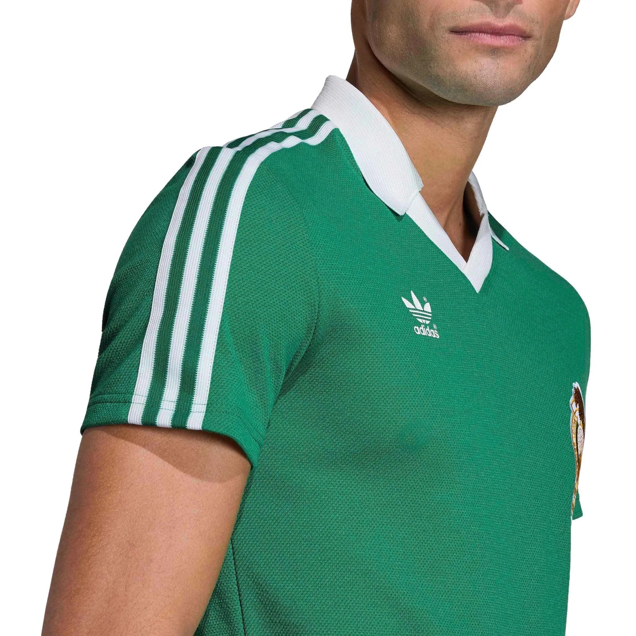 adidas 1986 Mexico Men's Retro Stadium Home Soccer Jersey - Image 6