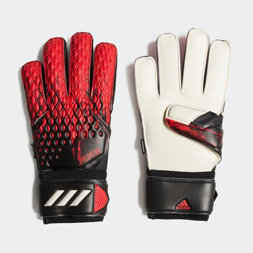 adidas Predator 20 Match Fingersave Goalkeeper Gloves - Black-Red