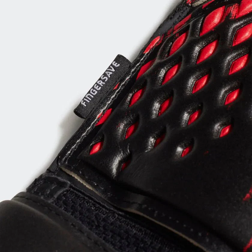adidas Predator 20 Match Fingersave Goalkeeper Gloves - Black-Red - Image 3