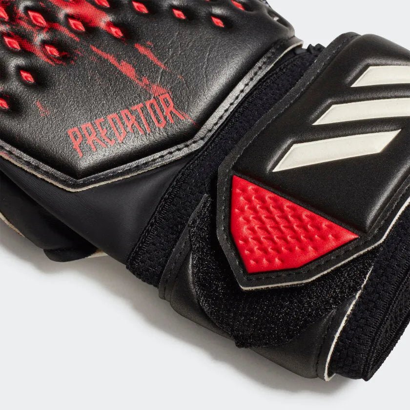 adidas Predator 20 Match Fingersave Goalkeeper Gloves - Black-Red - Image 4