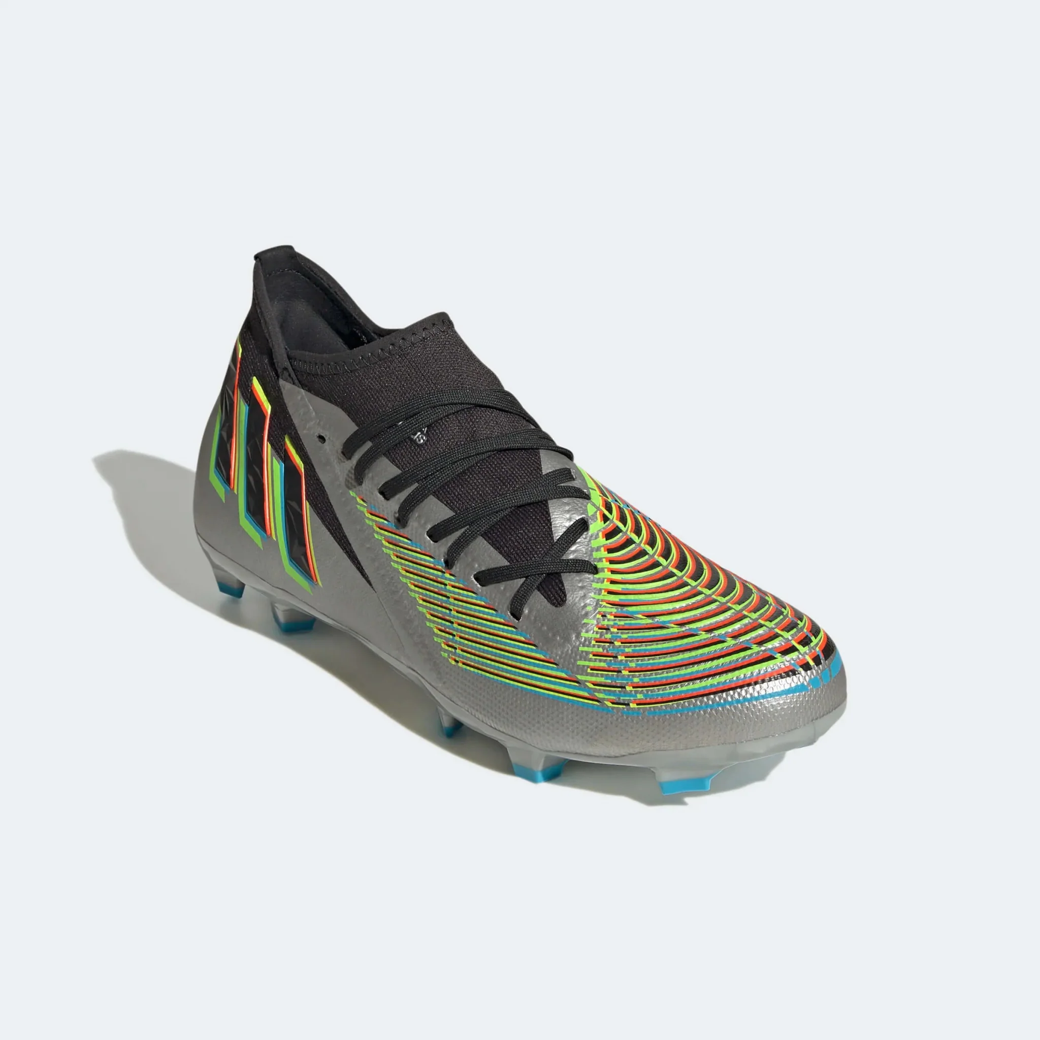 adidas Predator Edge.3 FG - Silver Metallic-Solar Green - Image 3