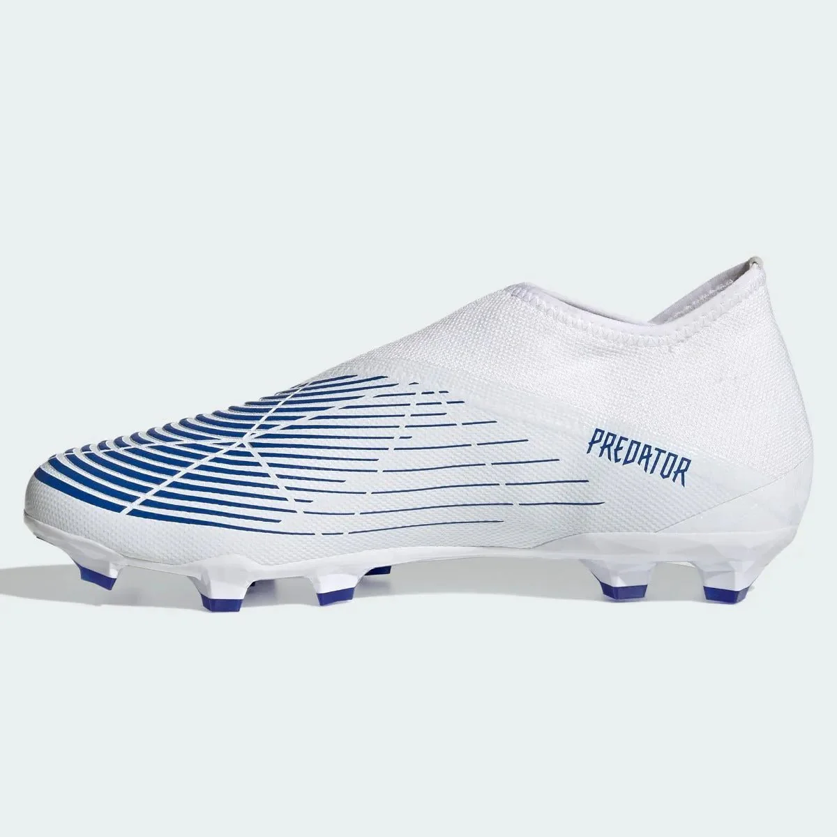 adidas Predator Edge .3 Laceless FG - White-Hi Res Blue - Image 2