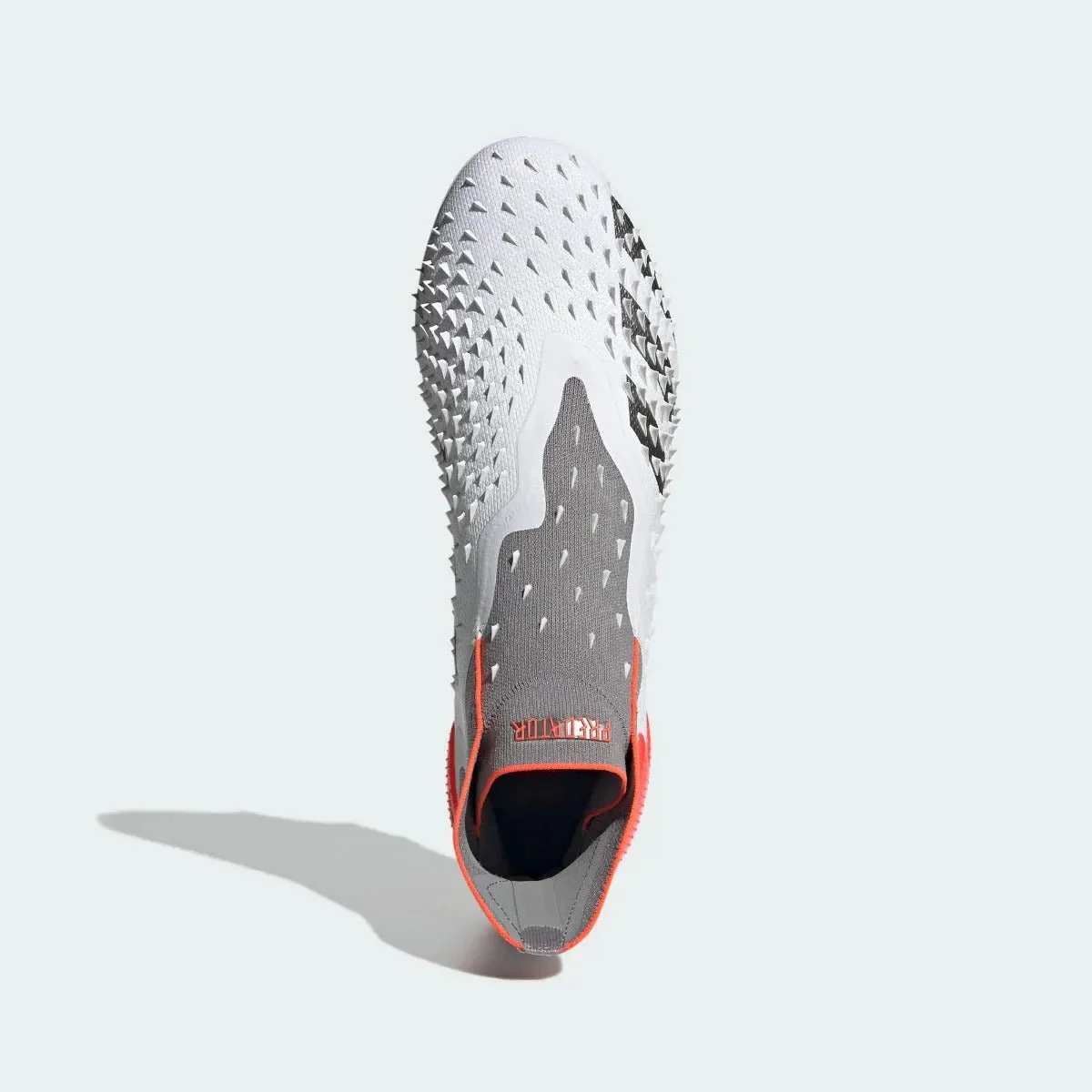 Adidas Predator Freak + FG - White-Grey-Solar Red - Image 5