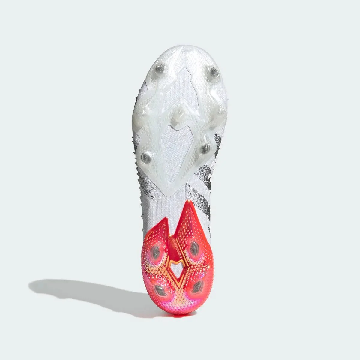 Adidas Predator Freak + FG - White-Grey-Solar Red - Image 6