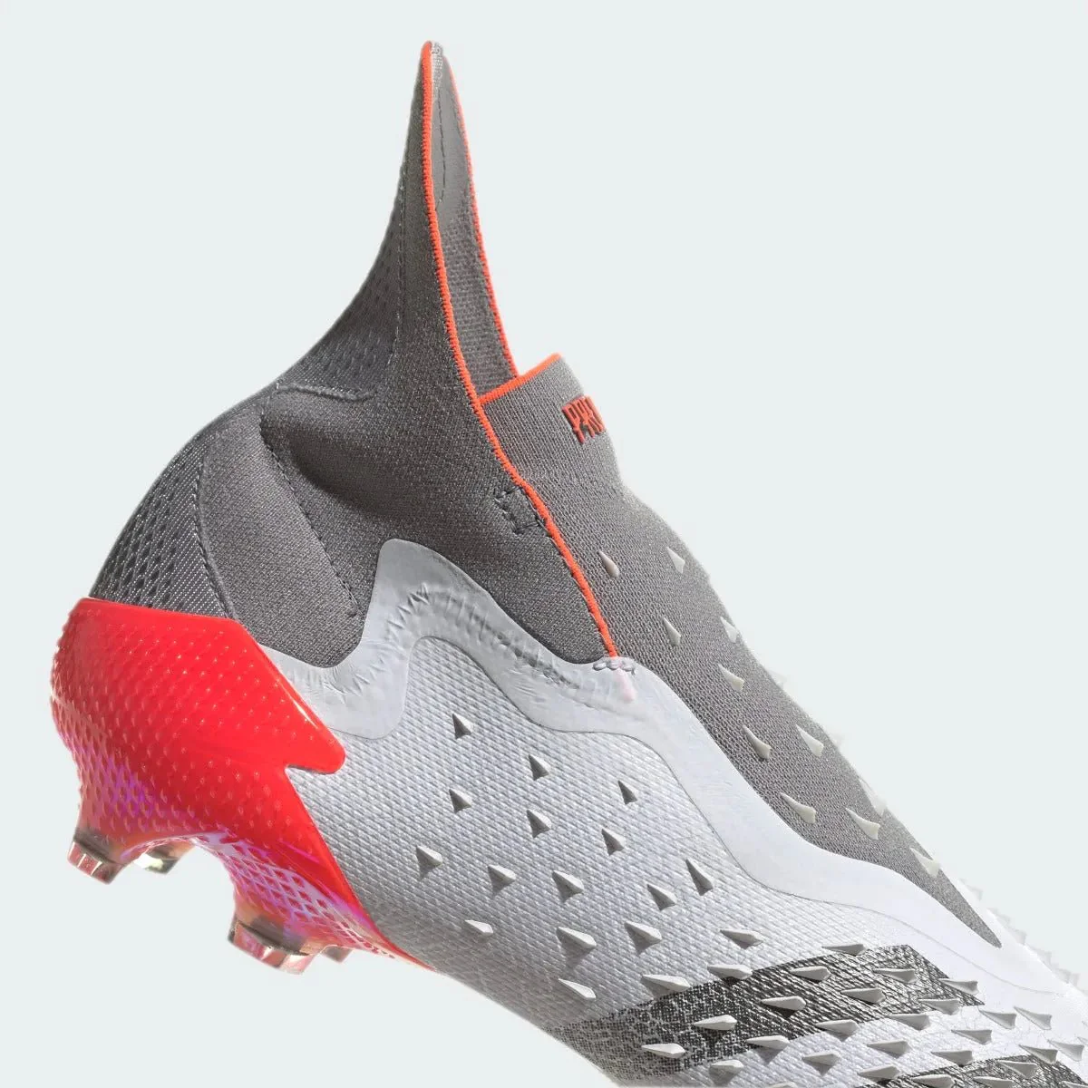 Adidas Predator Freak + FG - White-Grey-Solar Red - Image 8
