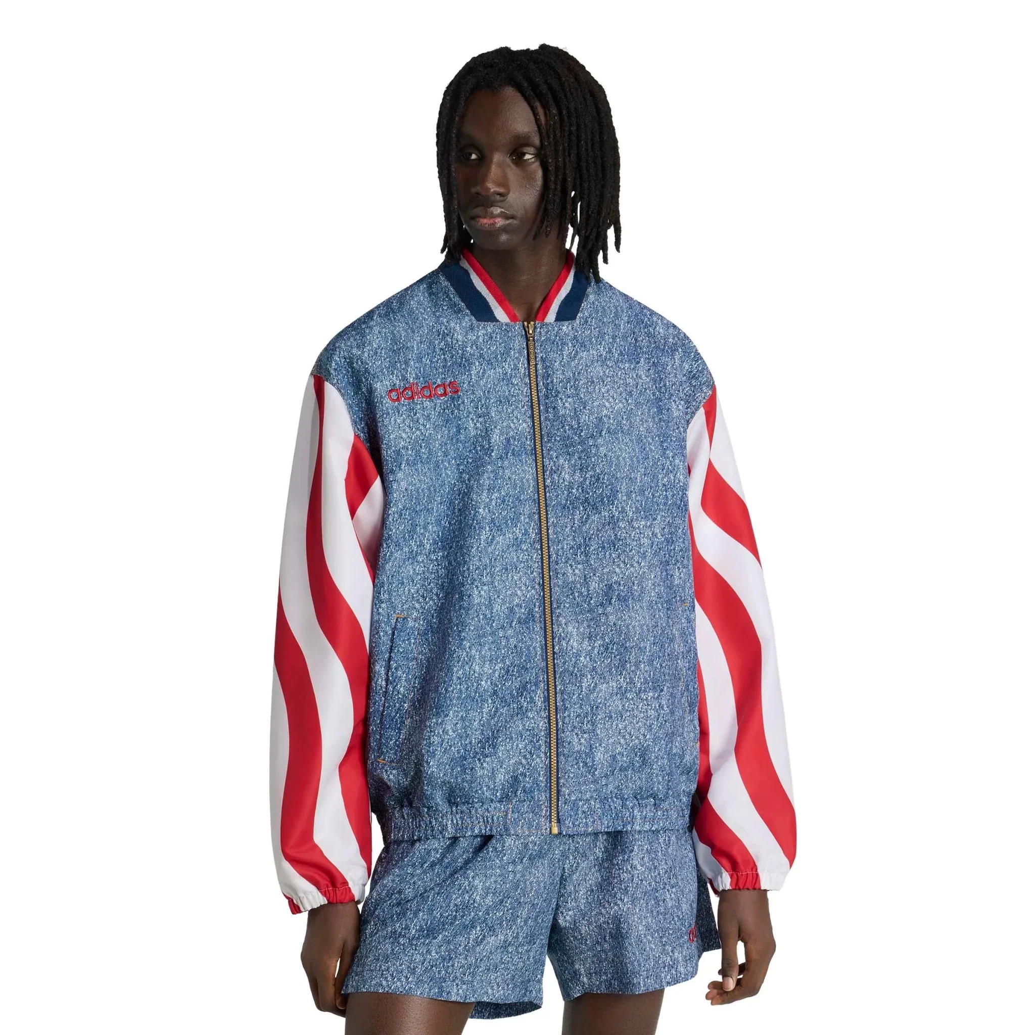 adidas USA Men's Denim Graphic Track Top - Image 2