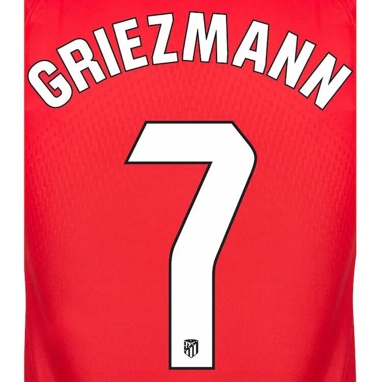 Atletico Madrid 2023/24 Home Griezmann #7 Jersey Name Set