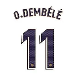 Barcelona 2019/20 Away Dembele #11 Jersey Name Set