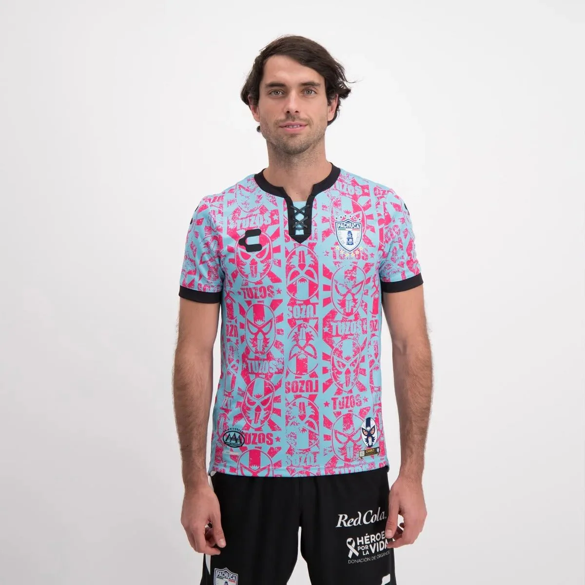 Charly 2021-22 Pachuca Third Jersey - Light Blue-Pink - Image 3