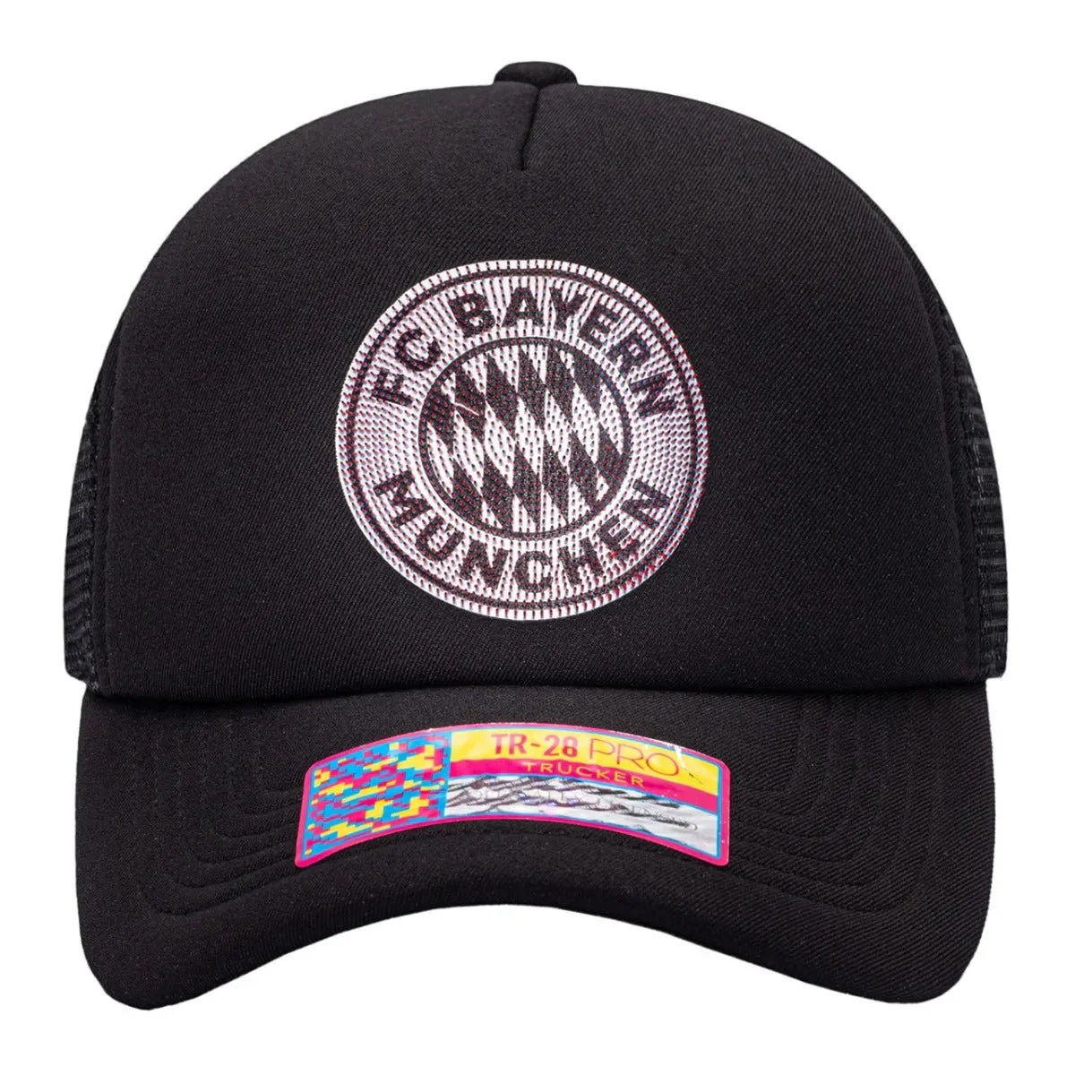 Fan Ink Collection Bayern Munich Shield Trucker Hat - Black