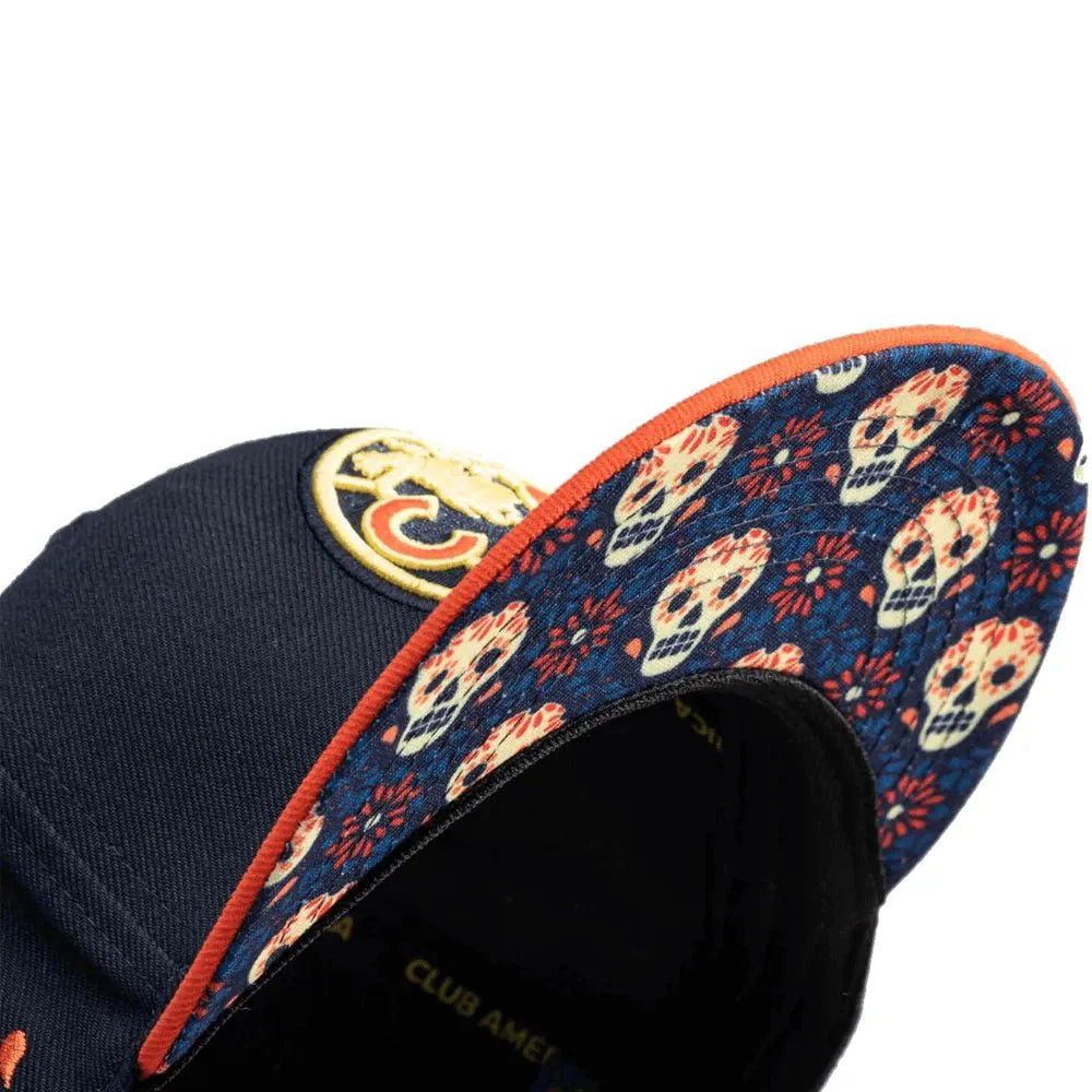 Fan Ink Collection Club America Day of the Dead Snapback Hat - Navy-Orange - Image 5