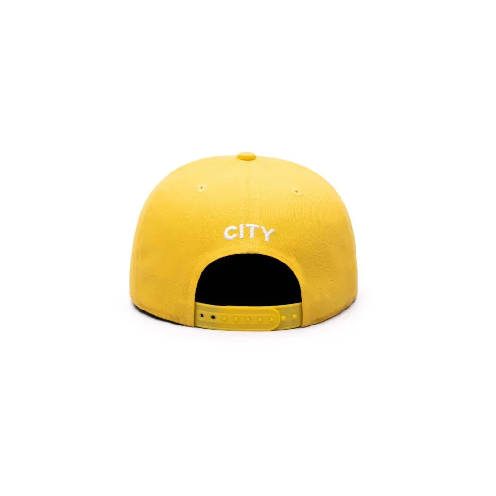 Fan Ink Collection Manchester City Retro Capsule Snapback Hat - Cyber Yellow - Image 3