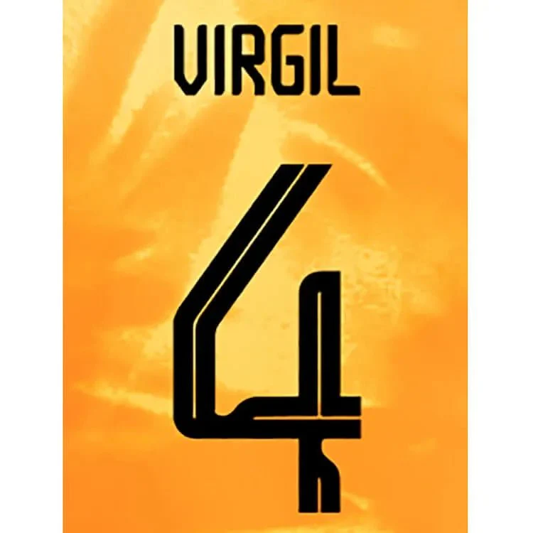 Netherlands 2022-23 Home Virgil #4 Jersey Name Set