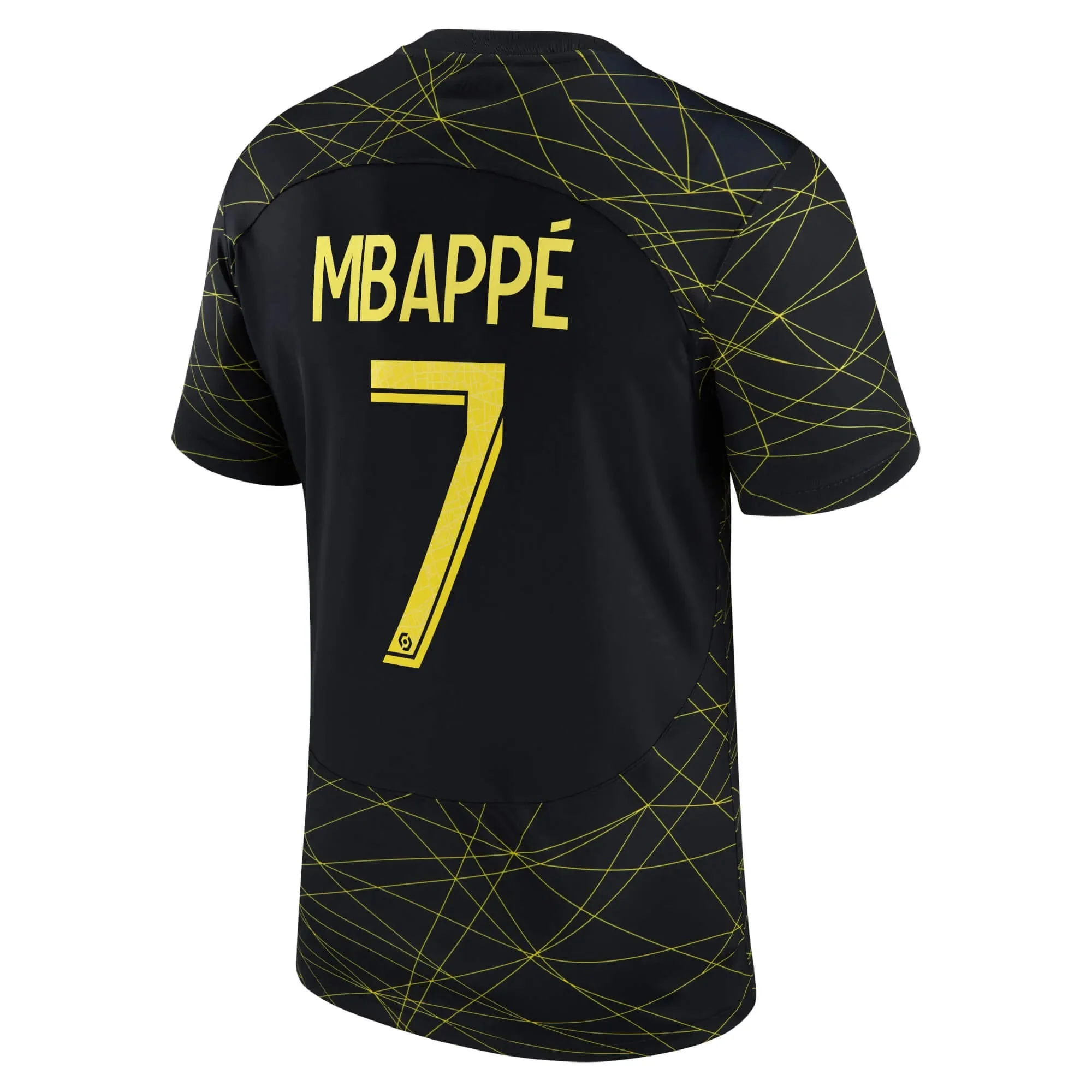 Jordan 2023 Paris Saint-Germain Fourth Jersey - Black-Yellow - Image 2