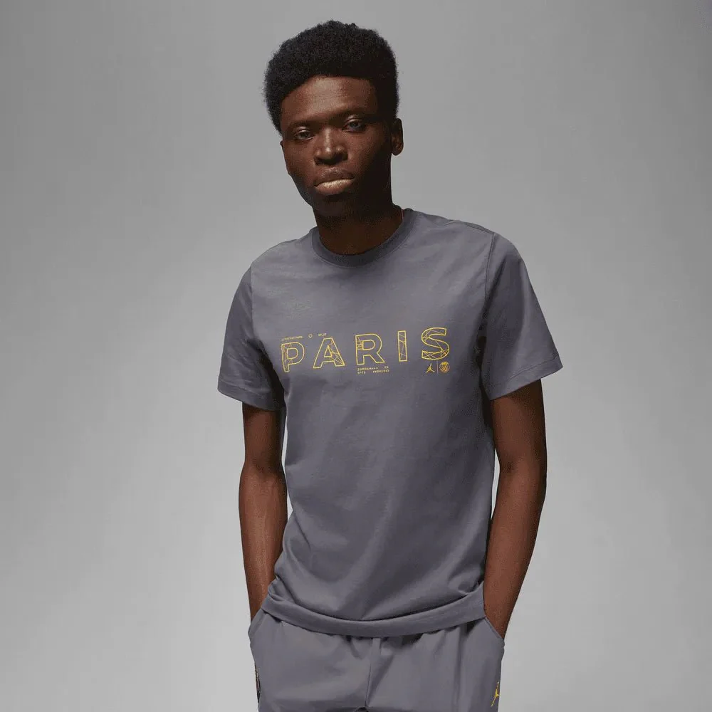 Jordan 2023 PSG SS Tee - Grey-Yellow