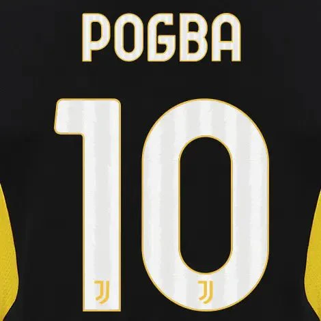 Juventus 2023/24 Away Pogba #10 Youth Jersey Name Set