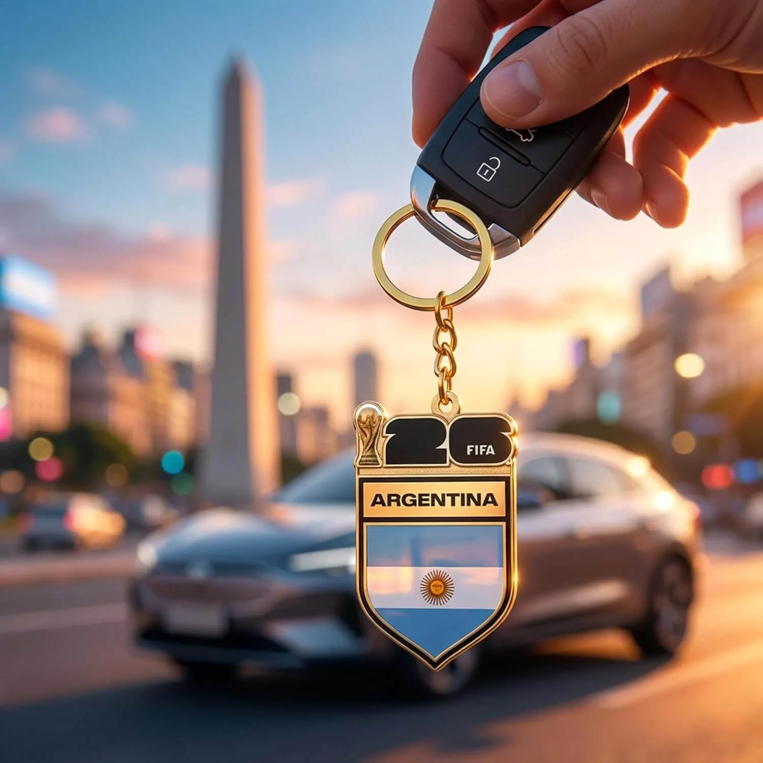 Logo Brands 2026 FIFA World Cup Argentina Flag Keychain - Image 5