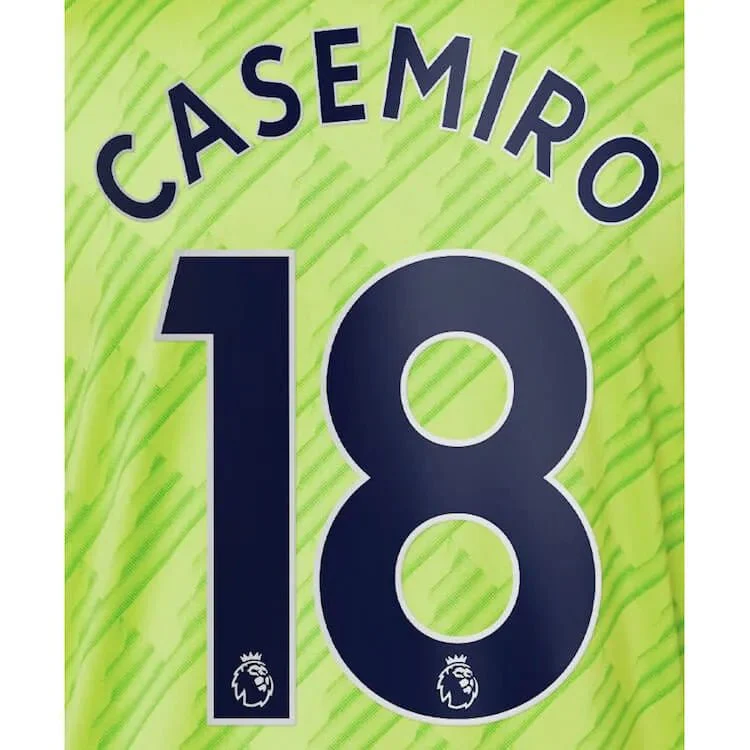 Manchester United 2022/23 Third Casemiro #18 Jersey Name Set Navy