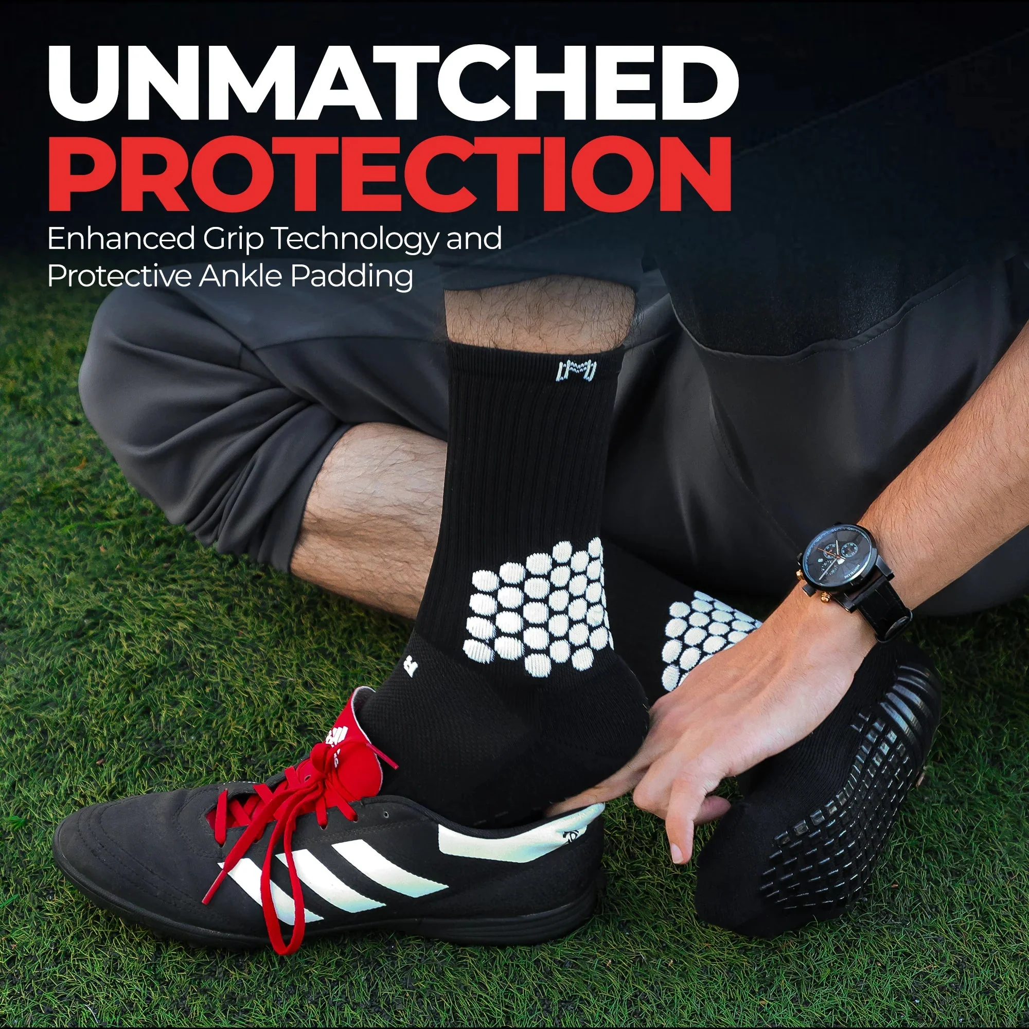 MEDICAPTAIN Grip Socks With Cushioned Ankle Protection - Image 5