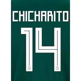 Mexico 2018 Youth Home Chicharito #14 Jersey Name Set