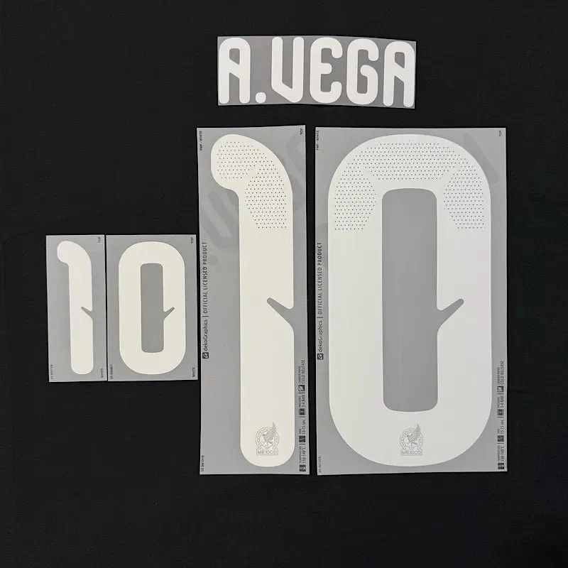 Mexico 2026- Home A. VEGA #10 Official Name Set