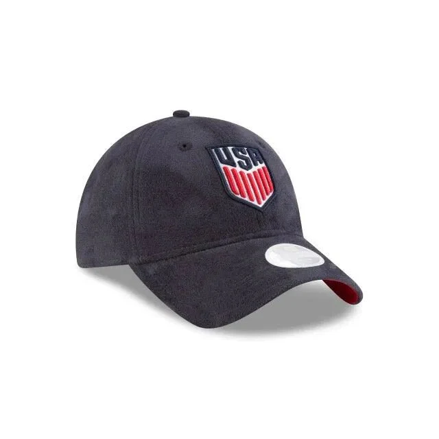 New Era Womens USA Suede Adjustable Hat - Navy - Image 4