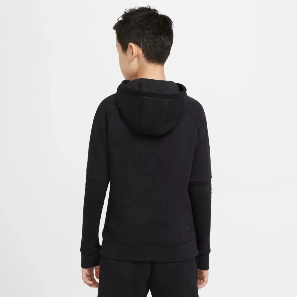 Nike 2020-21 Barcelona Youth GFA Fleece Pullover Hoodie - Black-Pink - Image 2