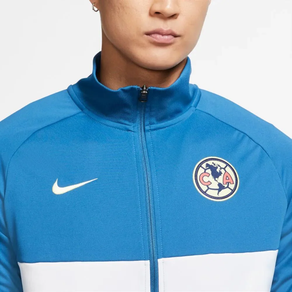 Nike 2020-21 Club America I96 Anthem Jacket - Blue-White-Navy - Image 3