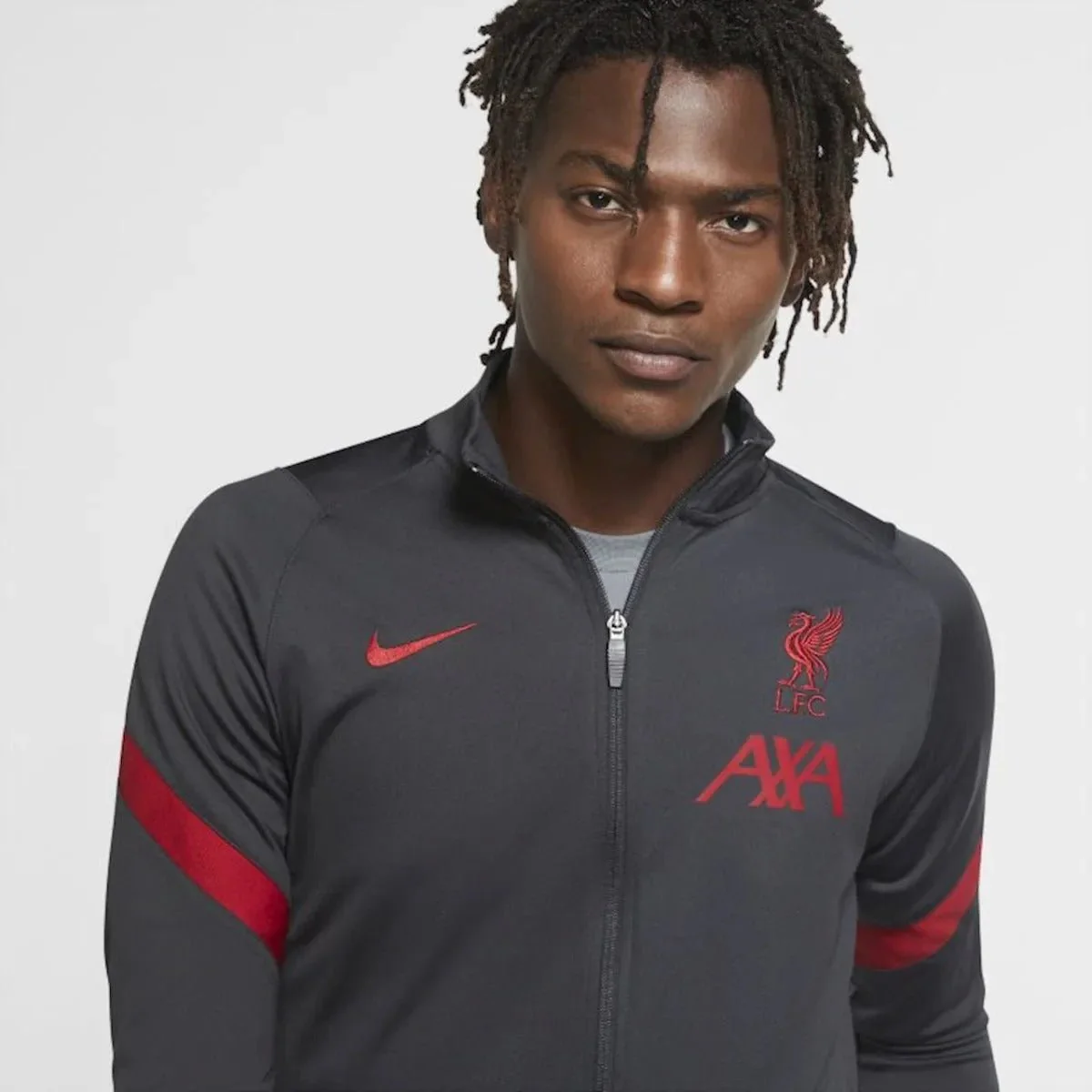 Nike 2020-21 Liverpool Dry-Fit Strike Top - Dark Grey - Red - Image 3