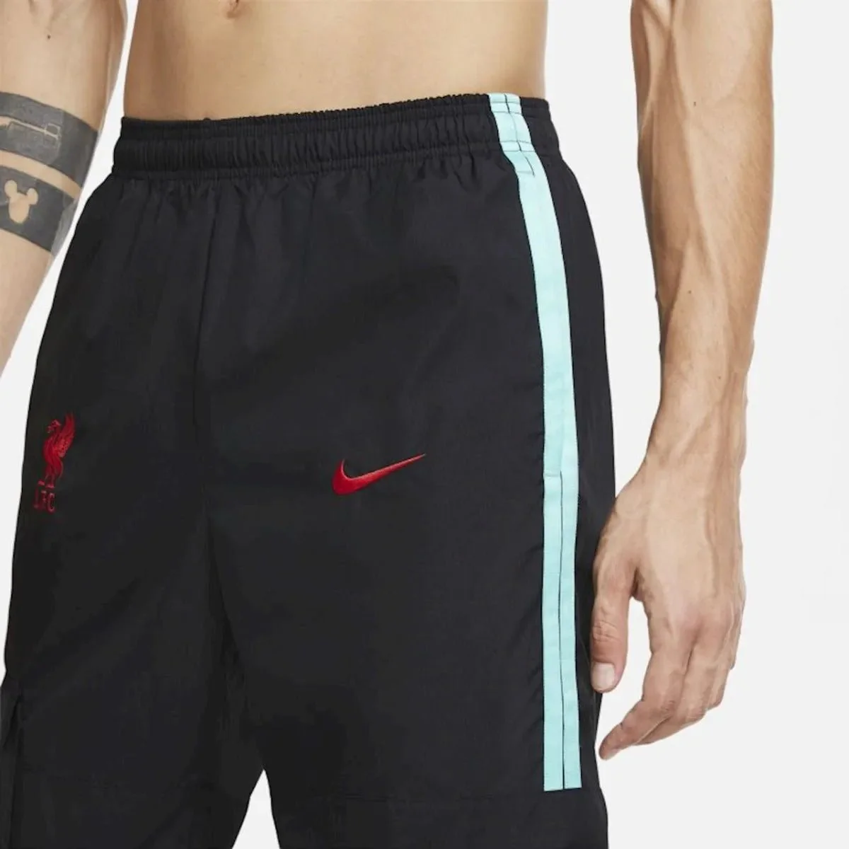 Nike 2020-21 Liverpool Woven Track Pants - Dark Grey-Turquoise - Image 4
