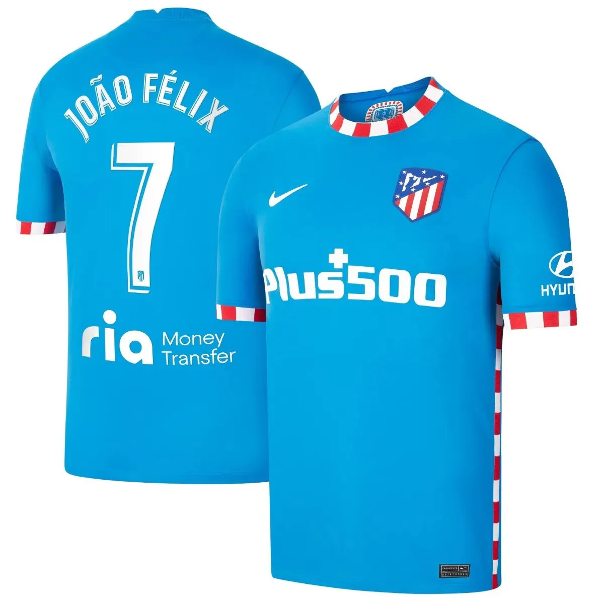 Nike 2021-22 Atletico Madrid Third Jersey - Blue - Image 2