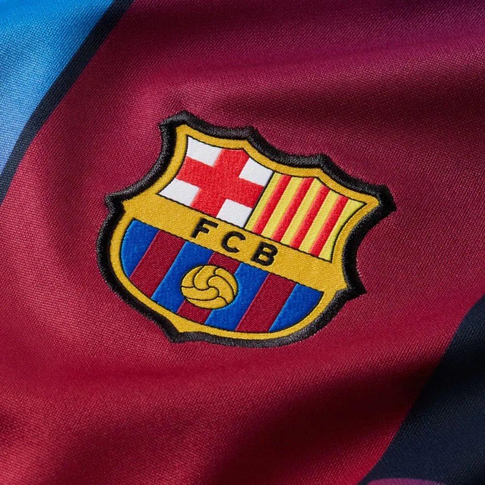 Nike 2021-22 Barcelona Dry-Fit Pre-Match SS Jersey - Soar-Obsidian - Image 2