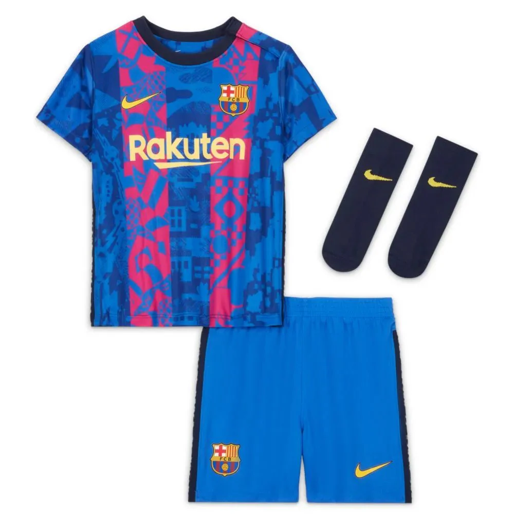 Nike 2021-22 Barcelona Home Baby-Toddler Set - Hyper Royal-Varsity Maize