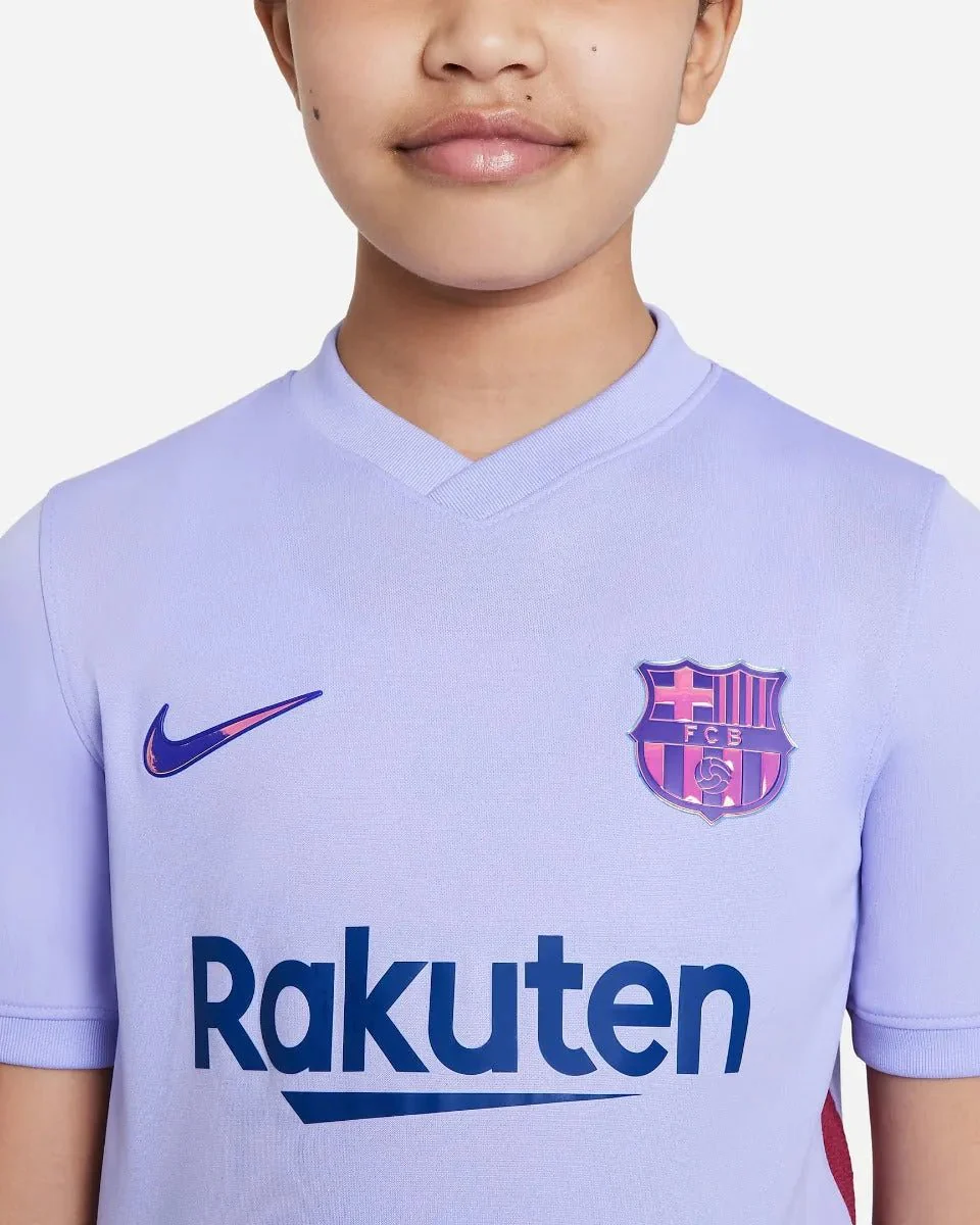 Nike 2021-22 Barcelona Youth Away Jersey - Purple Pulse - Image 3