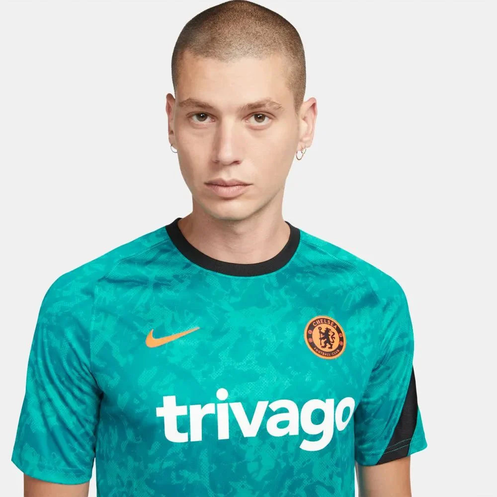 Nike 2021-22 Chelsea DF Pre-Match Jersey - Aquamarine - Image 3