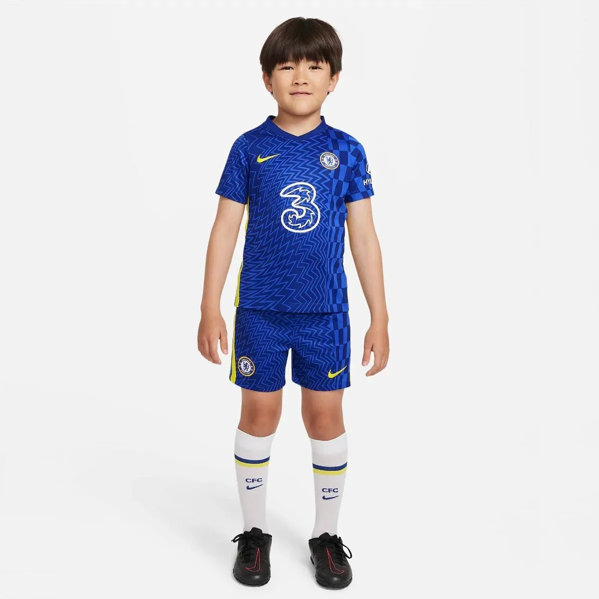 Nike 2021-22 Chelsea Little Kids Home Kit - Blue-Yellow