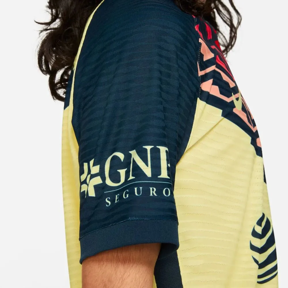 Nike 2021-22 Club America Home ADV Match Jersey - Yellow-Navy - Image 3