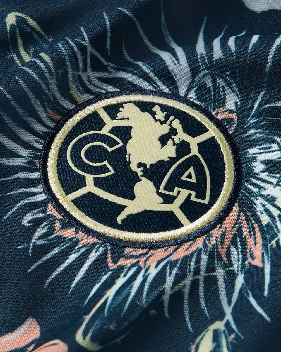 Nike 2021-22 Club America Pre-Match SS Jersey - Navy-Lemon Chiffon - Image 4